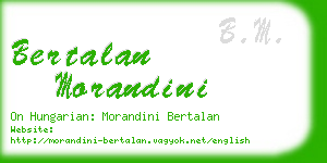 bertalan morandini business card